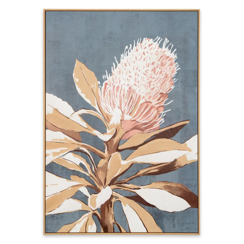 Floral Impression Hand Painted Light Brown Floater Frame Wall Art Homeroots Home Decor