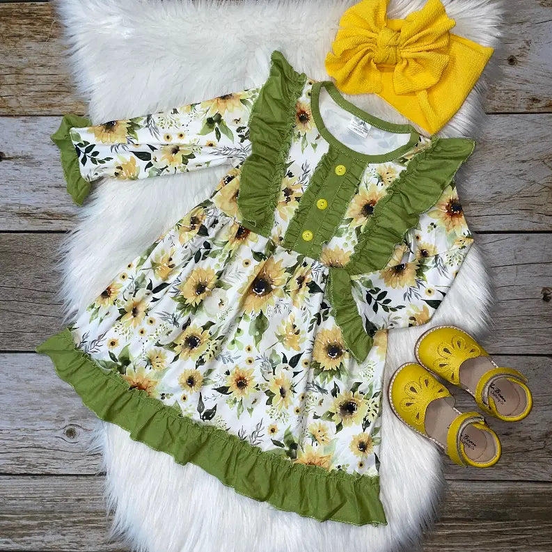 Floral Long Sleeve Dress Stella Bean Clothing