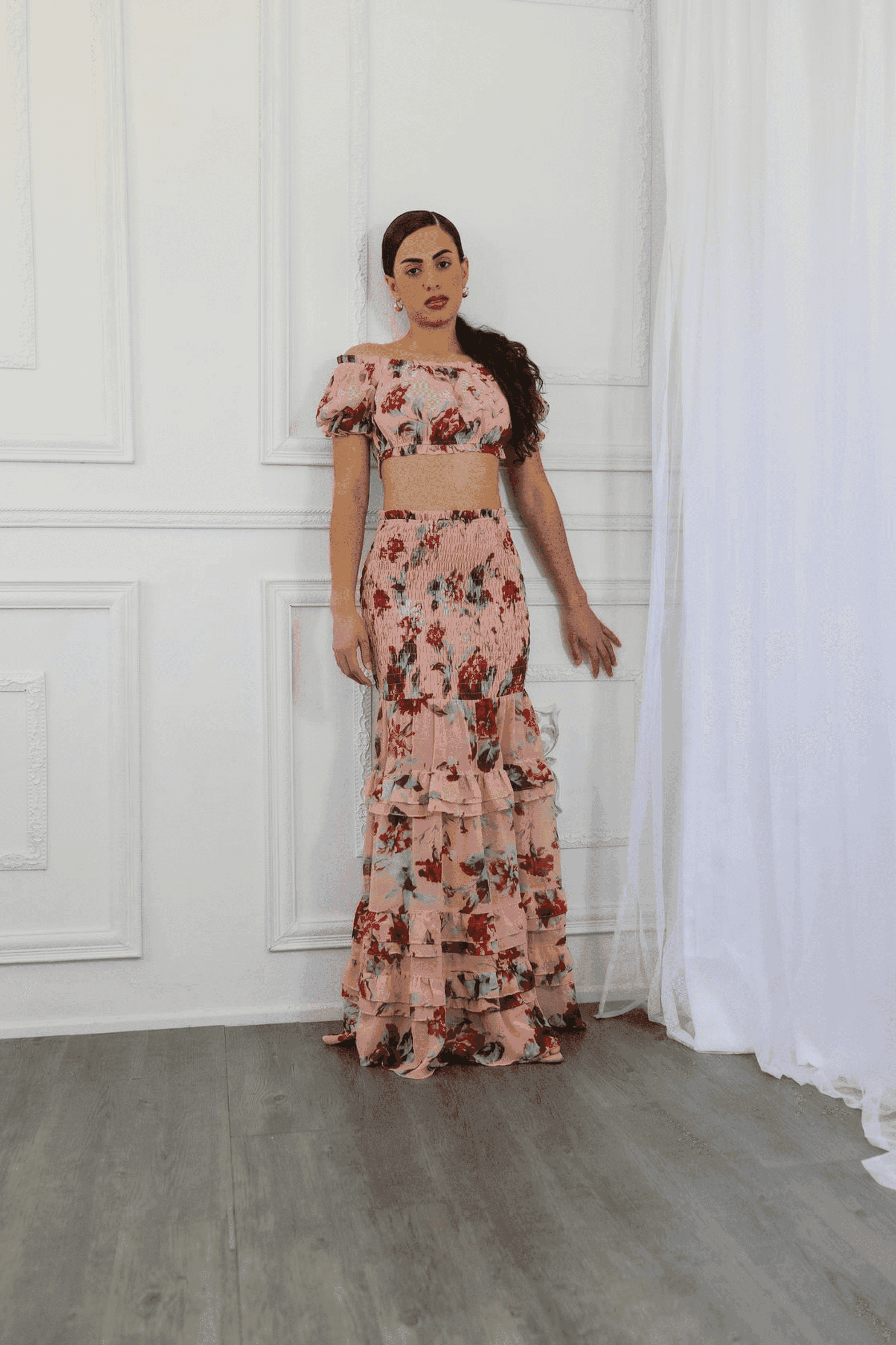 Floral Scrunch Skirt Set SurelyMine