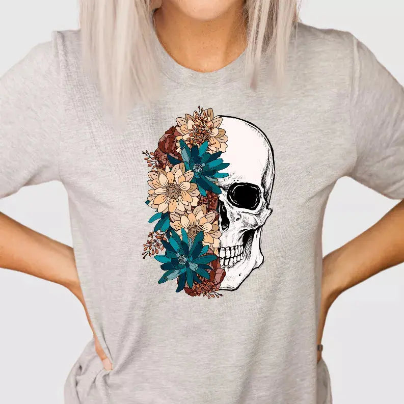 Floral Skull Bella Bean