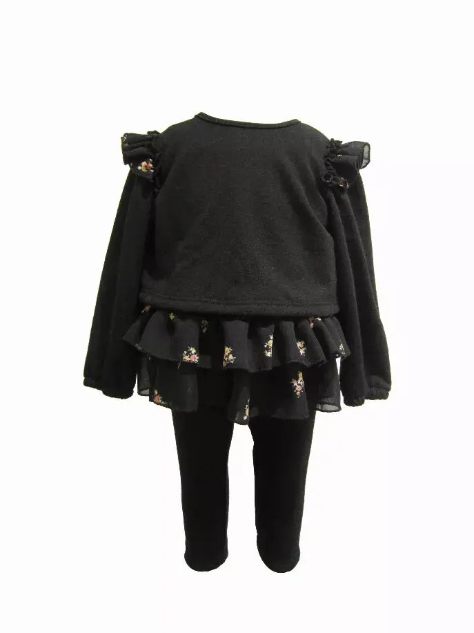 Floral Sweatshirt + Cami + Leggings Set Little Mass