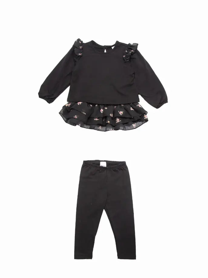 Floral Sweatshirt + Cami + Leggings Set Little Mass