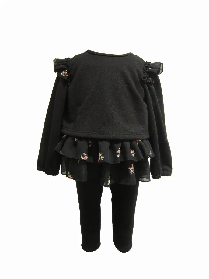 Floral Sweatshirt + Cami + Leggings Set Little Mass