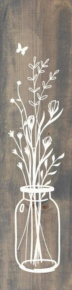 Flower Vase Silhouette (farmhouse) Sawdust City