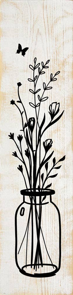 Flower Vase Silhouette (farmhouse) Sawdust City