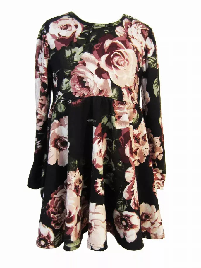 Flowers Dress ft peek a boo back detail Little Mass