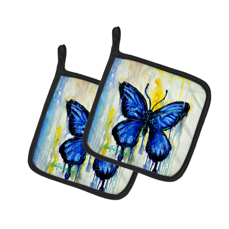 Flutter Butterfly Pair of Pot Holders Caroline's Treasures