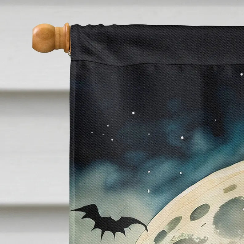 Flying Witch Spooky Halloween House Flag Caroline's Treasures