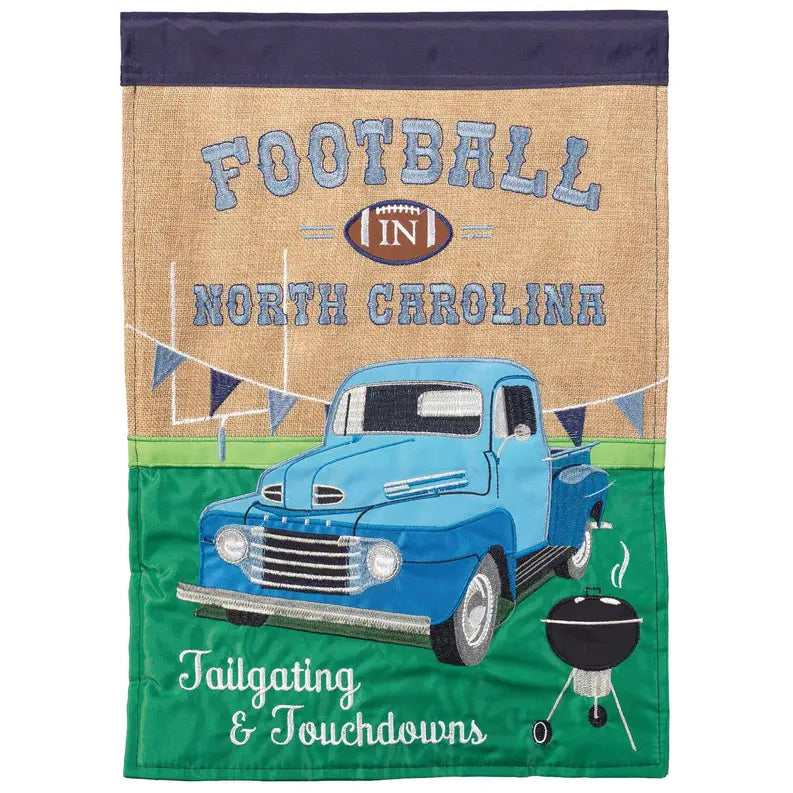 Football In Nc Ltableu& Flag Burlap Dicksons Inc