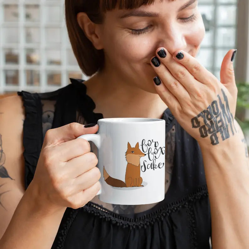 For Fox Sake Coffee Mug Black Cat Bazaar