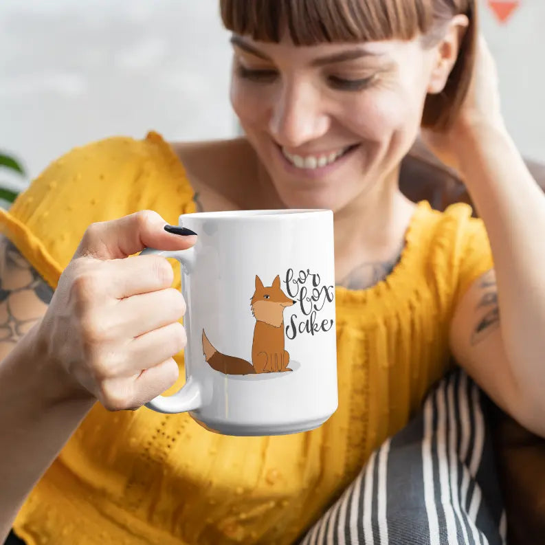 For Fox Sake Coffee Mug Black Cat Bazaar