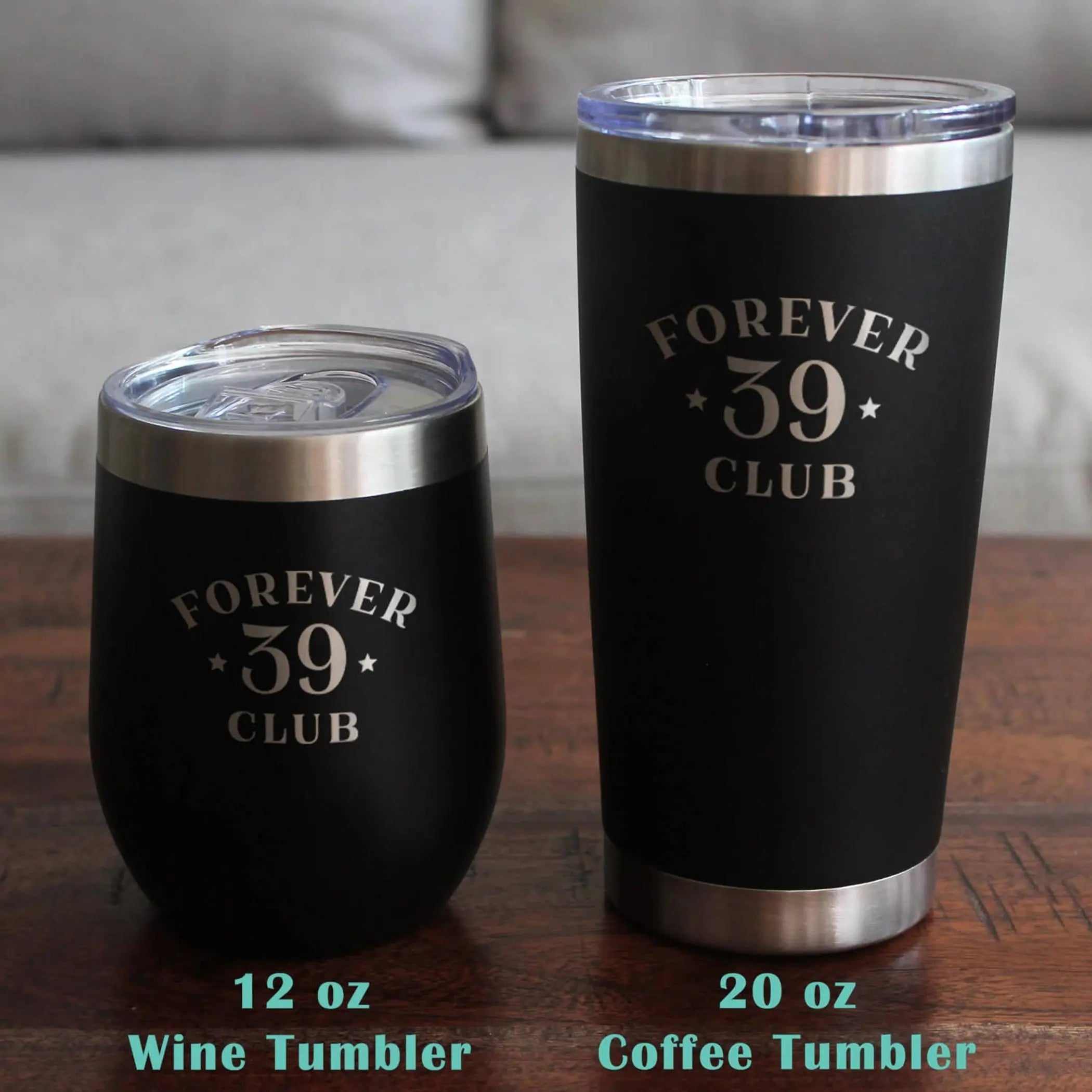 Forever 39 Whiskey Rocks Glass - 40th Birthday Gifts Bevvee