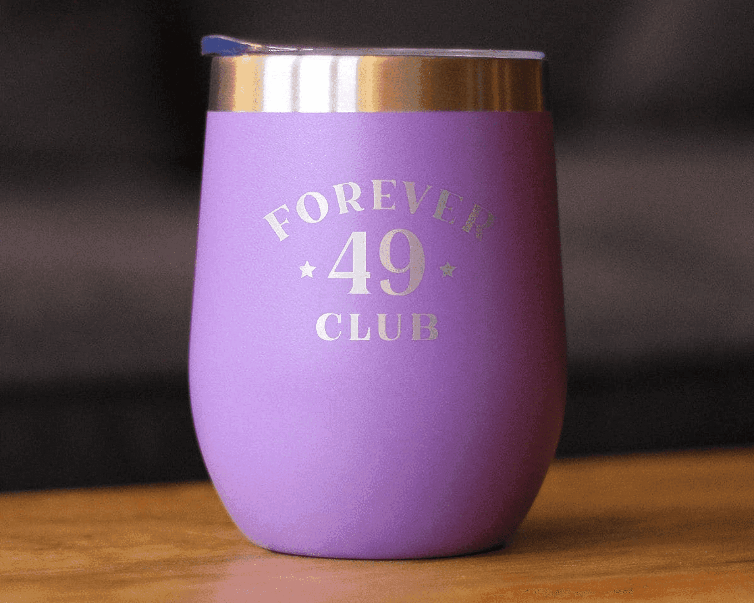 Forever 49 Insulated Wine Tumbler - 50th Birthday Gifts Bevvee