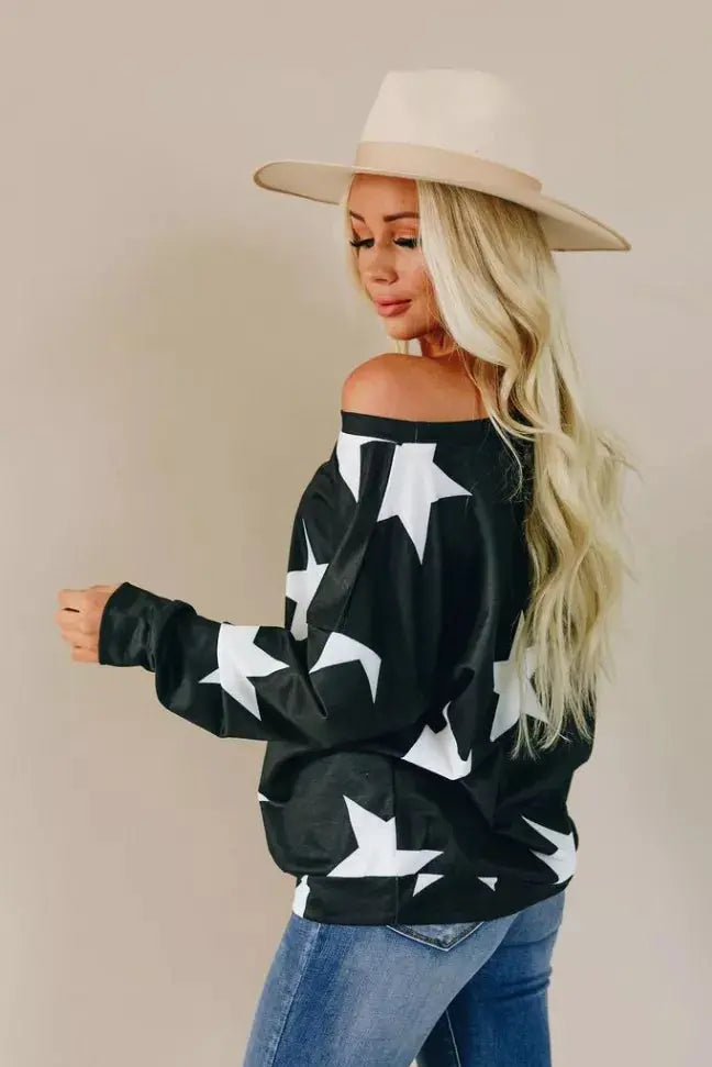 Forever Mine Star Pullover Stay Warm in Style