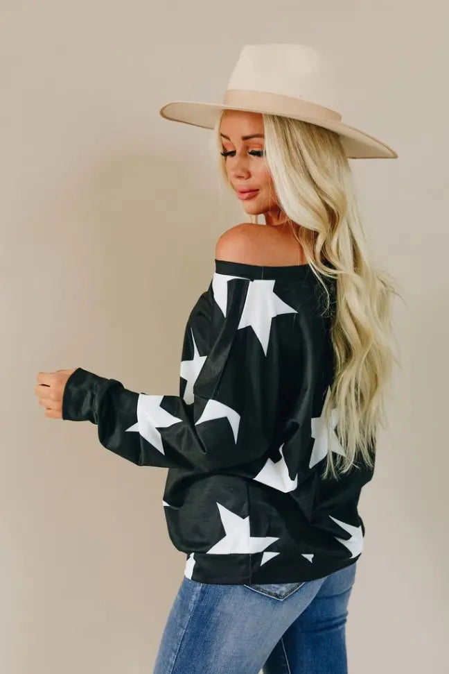 Forever Mine Star Pullover Stay Warm in Style