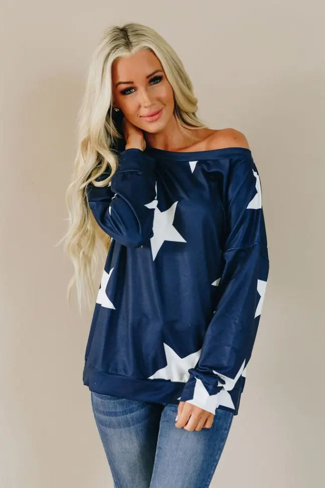 Forever Mine Star Pullover Stay Warm in Style