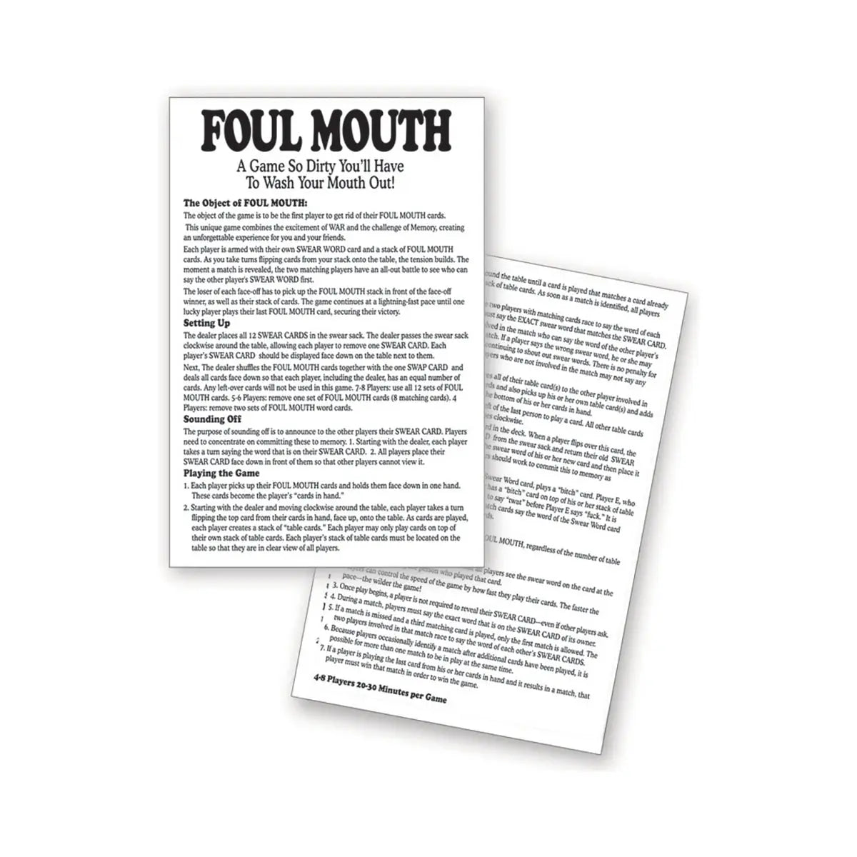 Foul Mouth Card Game Little Genie