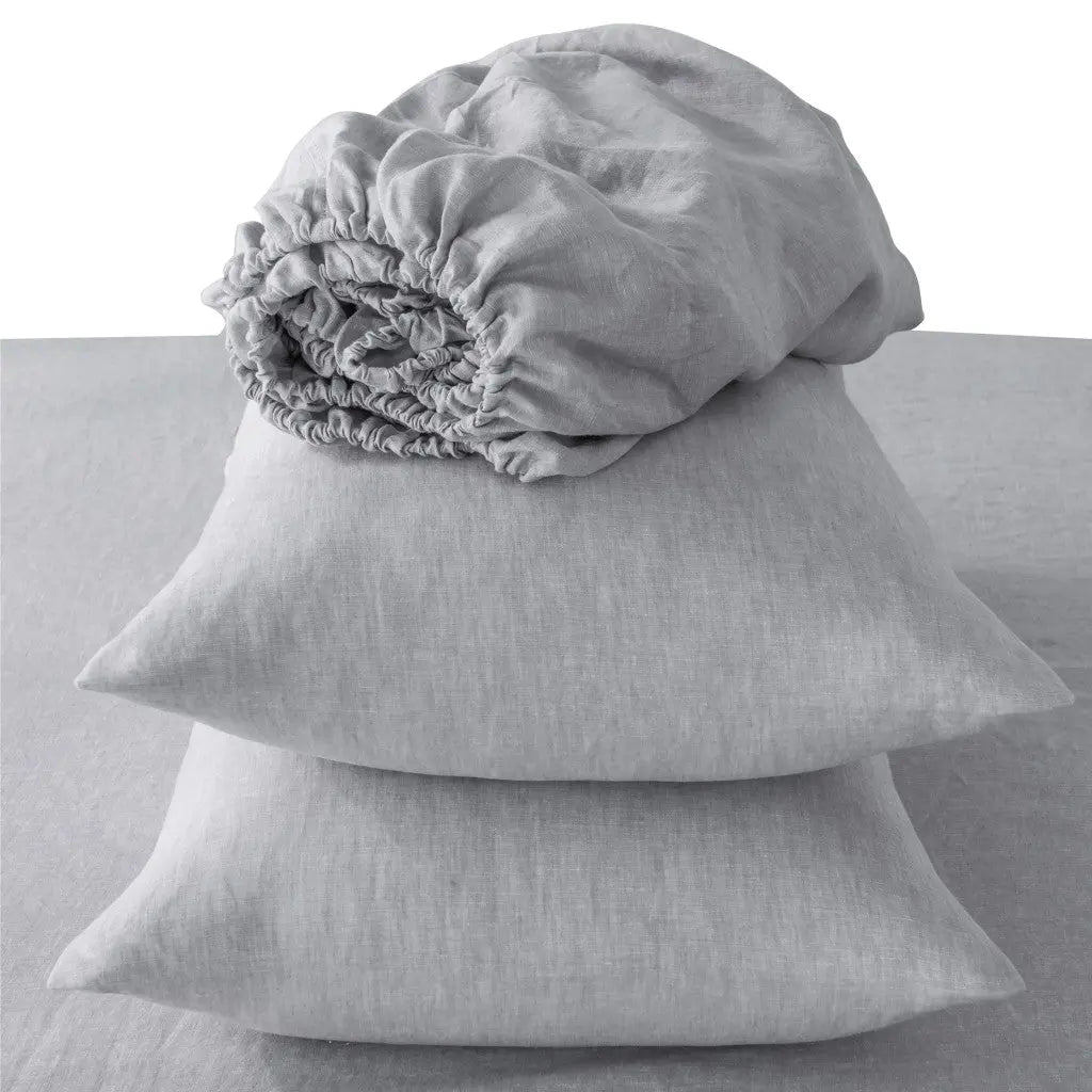 Four Piece Cloud Linen Sheet Set Homeroots Bed & Bath