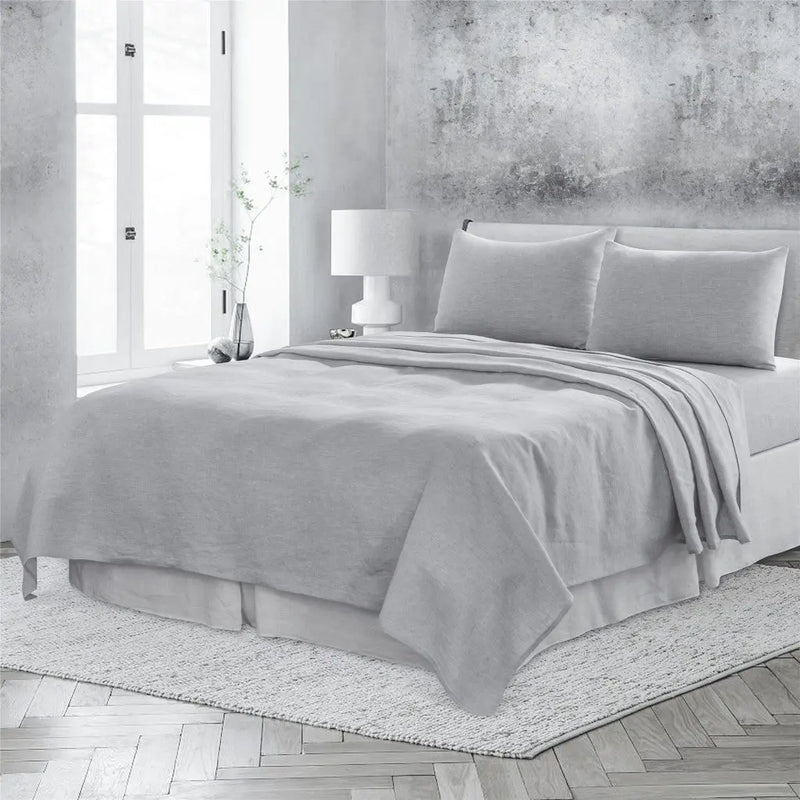 Four Piece Cloud Linen Sheet Set Homeroots Bed & Bath