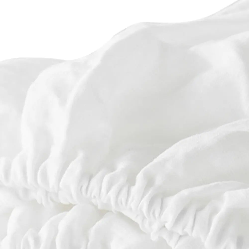 Four Piece Ivory Linen Sheet Set Homeroots Bed & Bath
