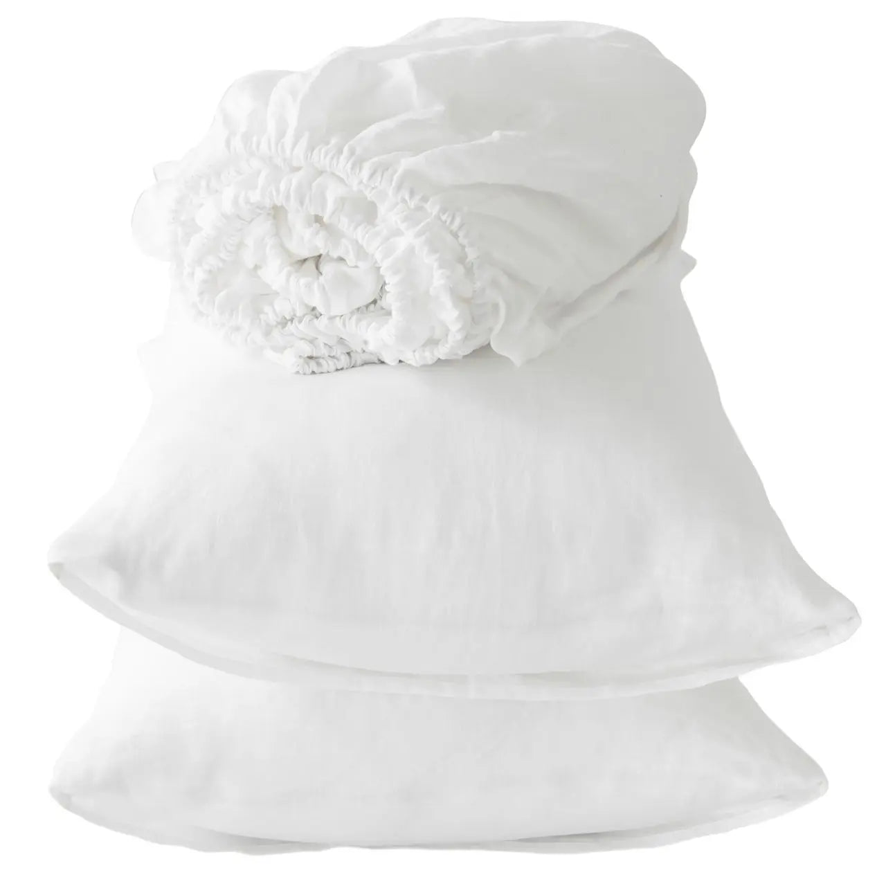Four Piece Ivory Linen Sheet Set Homeroots Bed & Bath