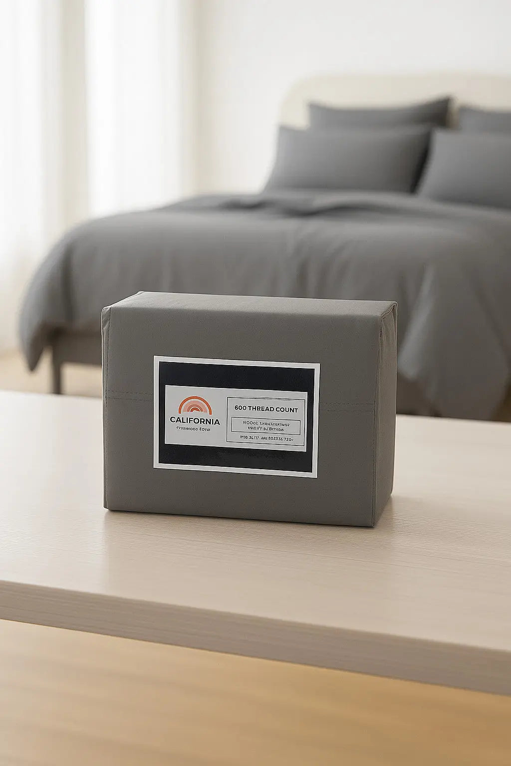 Four Piece Light Gray Cotton King Sheet Set Homeroots Bed & Bath