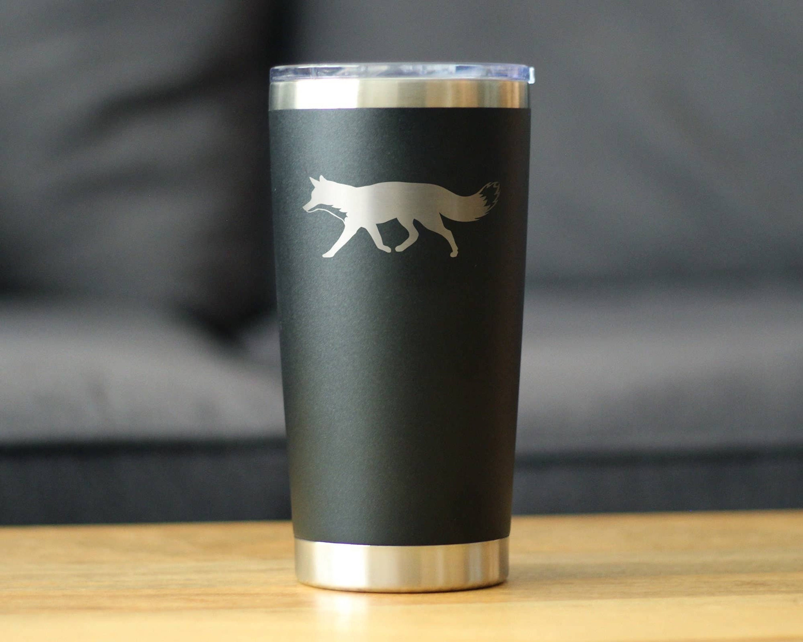 Fox Silhouette Insulated Travel Tumbler - Rustic Cabin Gifts Bevvee