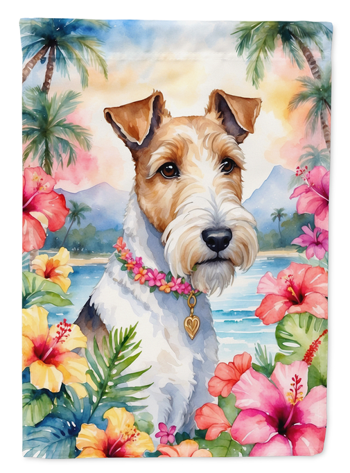 Fox Terrier Luau Garden Flag Caroline's Treasures