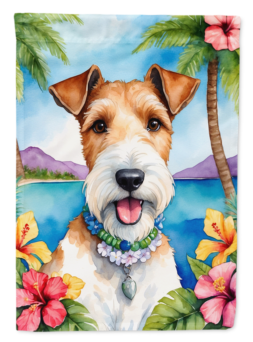 Fox Terrier Luau Garden Flag Caroline's Treasures