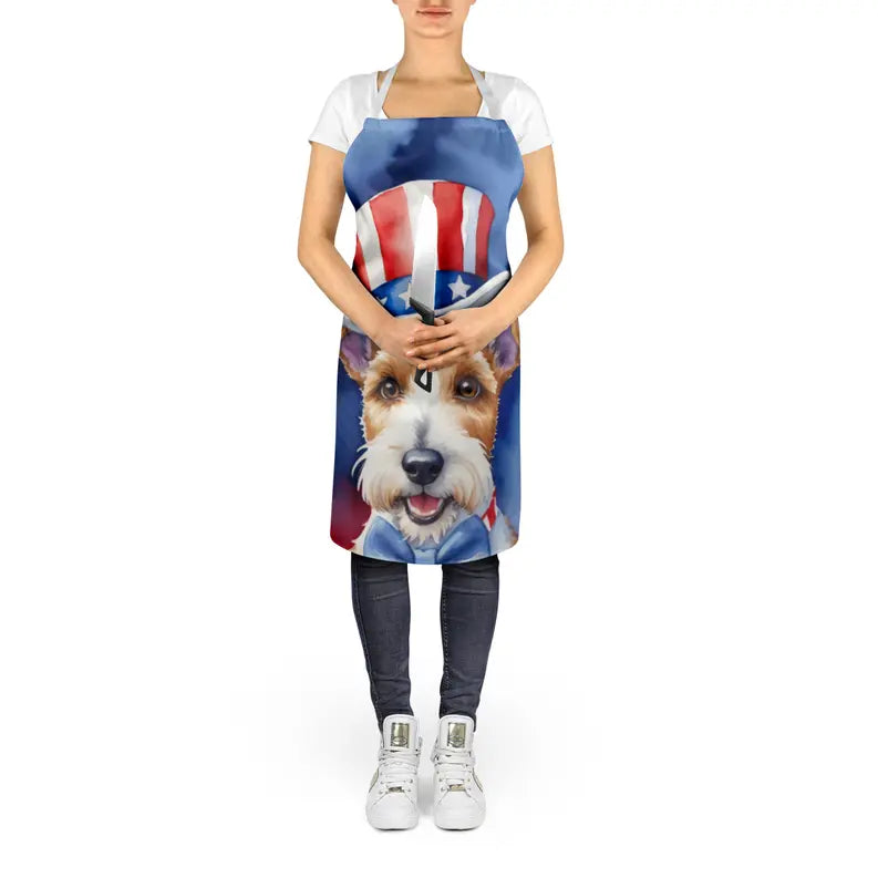 Fox Terrier Patriotic American Apron Caroline's Treasures