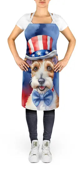 Fox Terrier Patriotic American Apron Caroline's Treasures