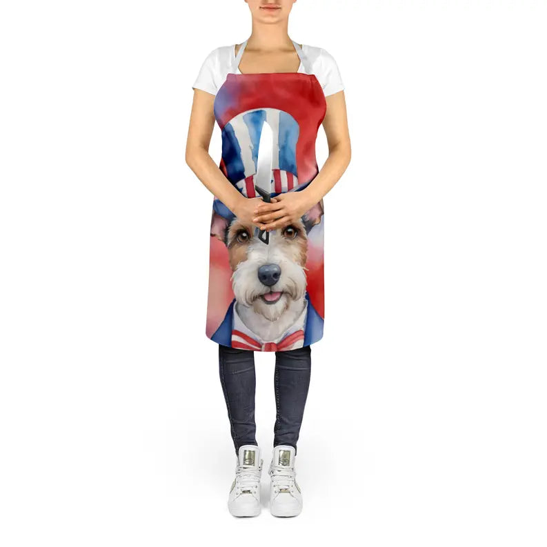 Fox Terrier Patriotic American Apron Caroline's Treasures