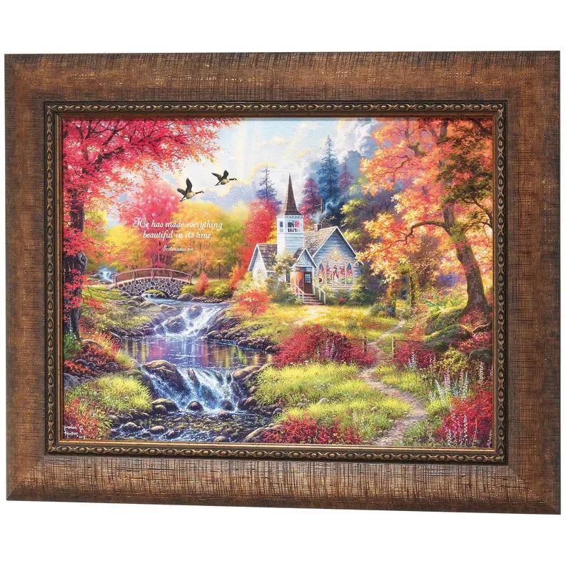 Framed Art Woodland Church Ecc 3:11 Dicksons Inc