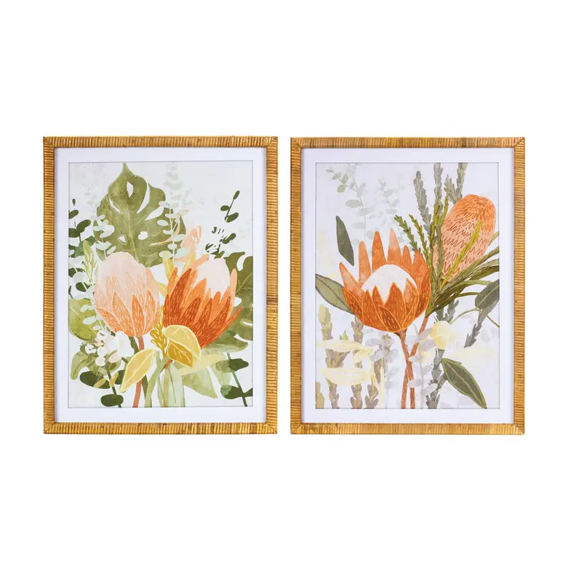 Framed Protea Floral Wall Art Melrose International