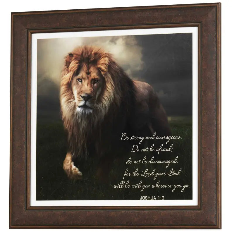 Framed Wall Art Be Strong & Courageous Dicksons Inc