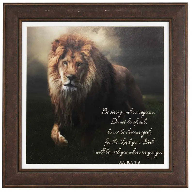 Framed Wall Art Be Strong & Courageous Dicksons Inc