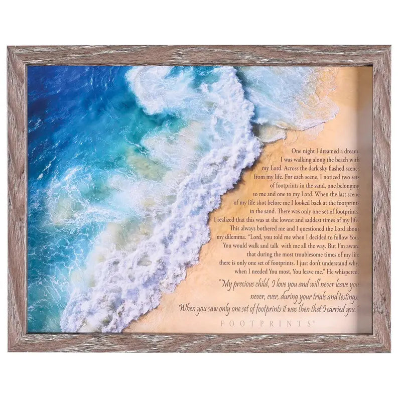 Framed Wall Art Footprints 14x11 Dicksons Inc