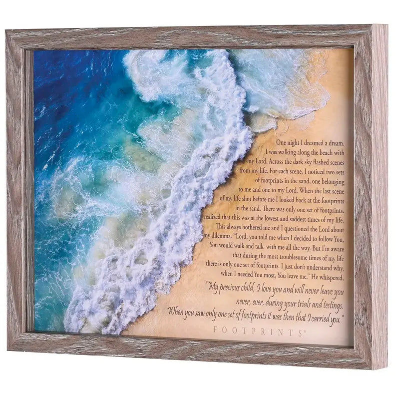 Framed Wall Art Footprints 14x11 Dicksons Inc