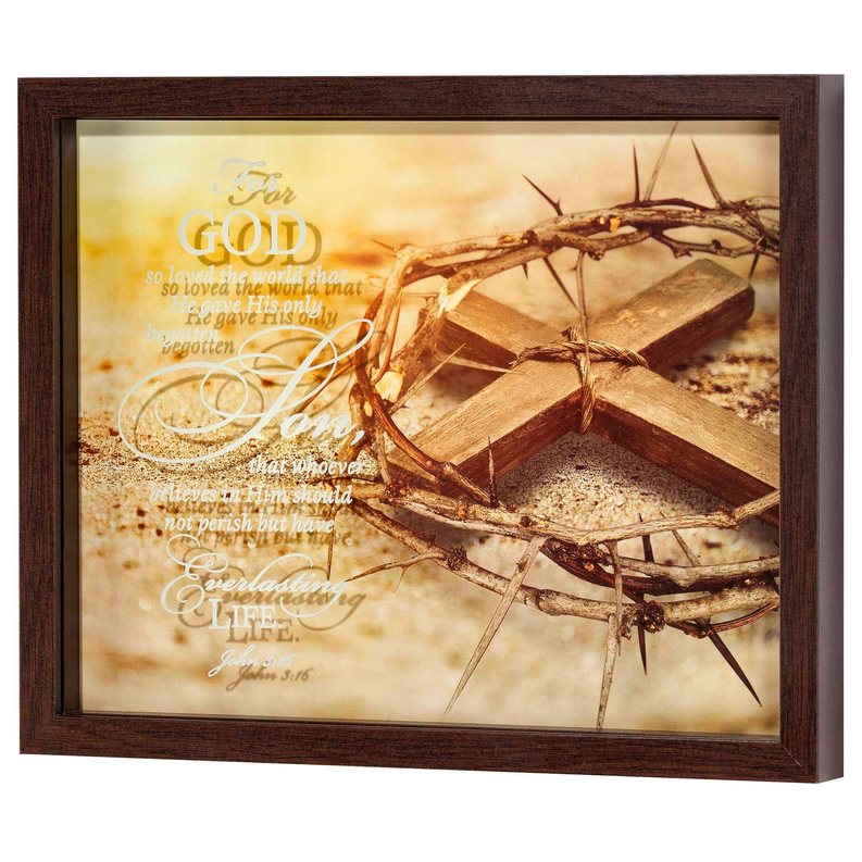 Framed Wall Art For God Loved John 3:16 Dicksons Inc