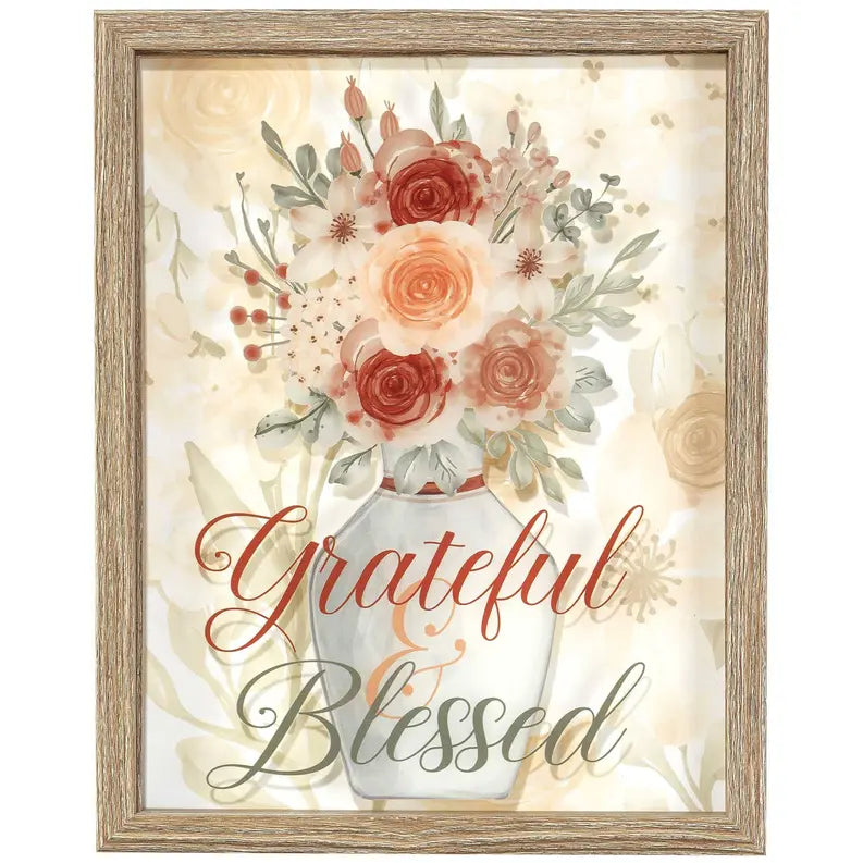 Framed Wall Art Grateful & Blessed Dicksons Inc