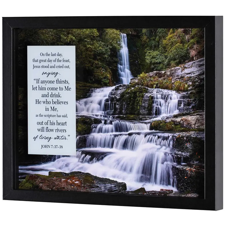 Framed Wall Art If Anyone Thirsts 14x11 Dicksons Inc