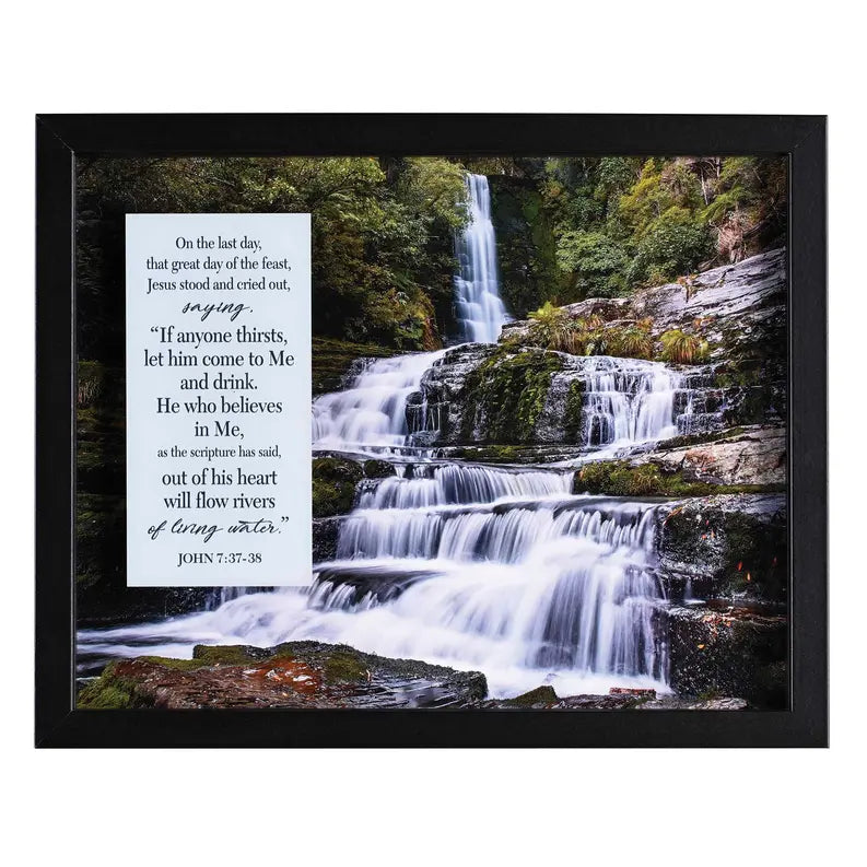 Framed Wall Art If Anyone Thirsts 14x11 Dicksons Inc