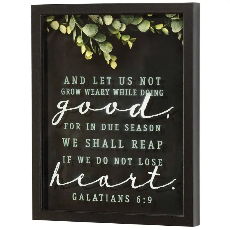 Framed Wall Art Let Us Not Gal 6:9 Dicksons Inc