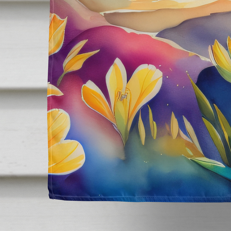 Freesia in Color House Flag Caroline's Treasures