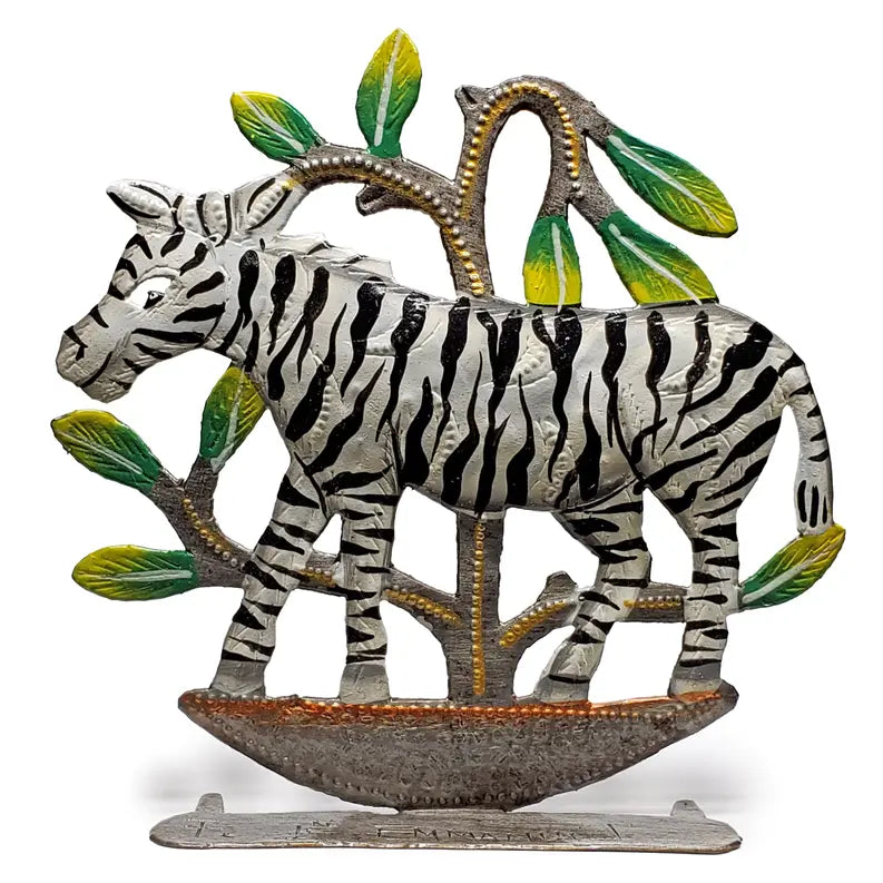 Freestanding Painted Zebra Le Primitif Galleries