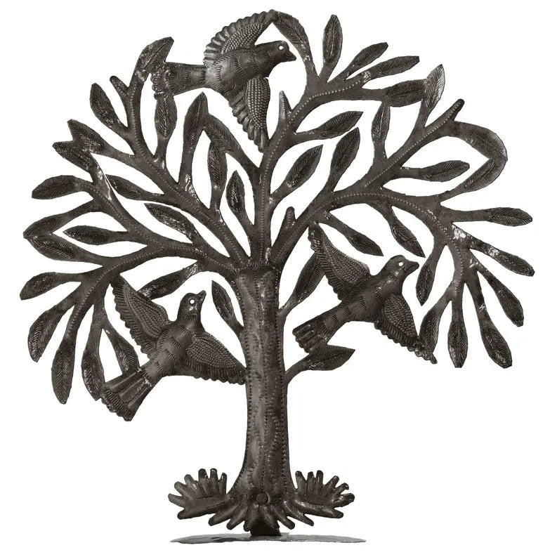 Freestanding Tree with Birds Le Primitif Galleries
