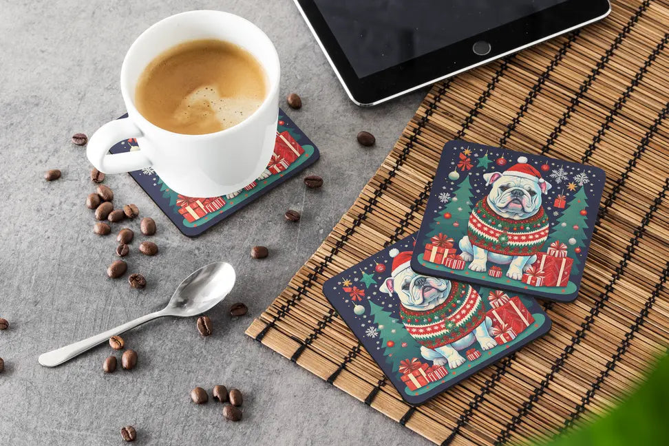 French Bulldog Christmas Foam Coasters Caroline's Treasures