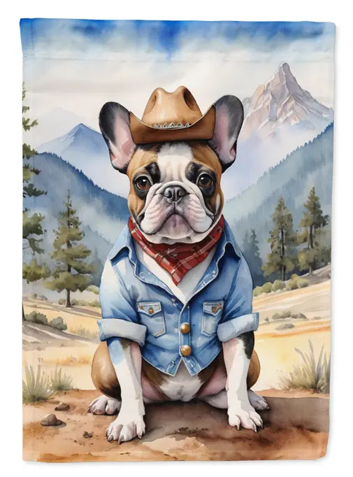 French Bulldog Cowboy Welcome Garden Flag Caroline's Treasures