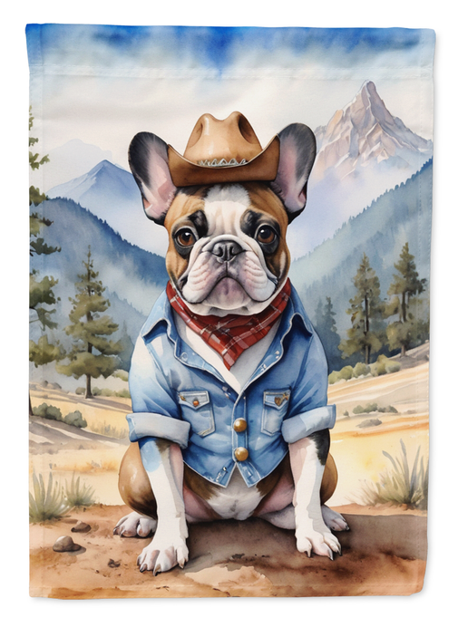 French Bulldog Cowboy Welcome Garden Flag Caroline's Treasures