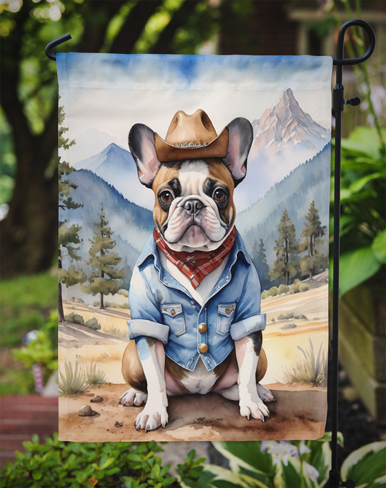 French Bulldog Cowboy Welcome Garden Flag Caroline's Treasures